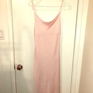 Cute pink slip dress!